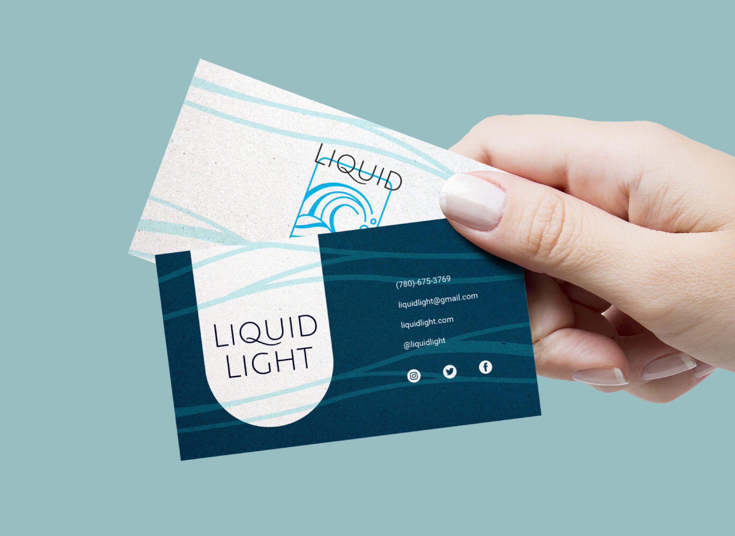 Business card presented on a mockup